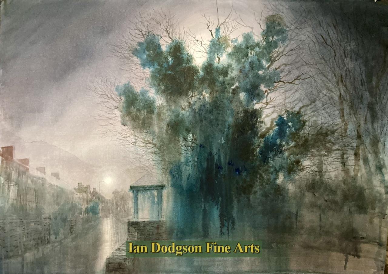 Jeremy Yates - Moonlight, Rainy Street, Bethesda.
